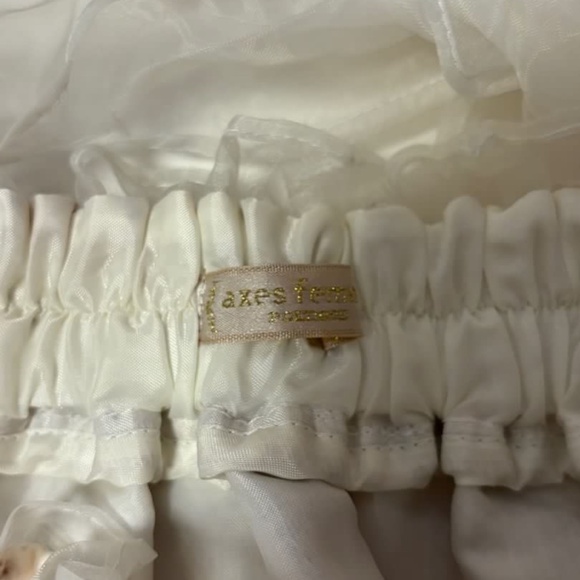 Axes Femme Light Brown and pink checked chiffon dress - Picture 3 of 4